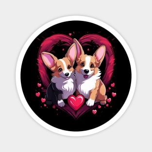 Corgi Couple Valentine Magnet